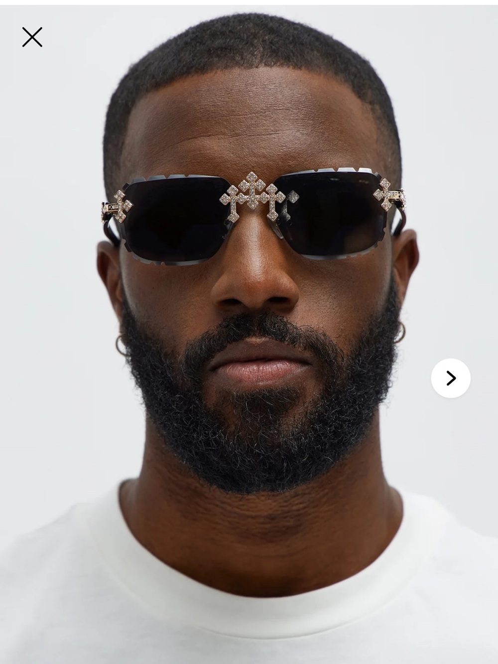 NWT Black Tinted Triple Cross Sunglasses